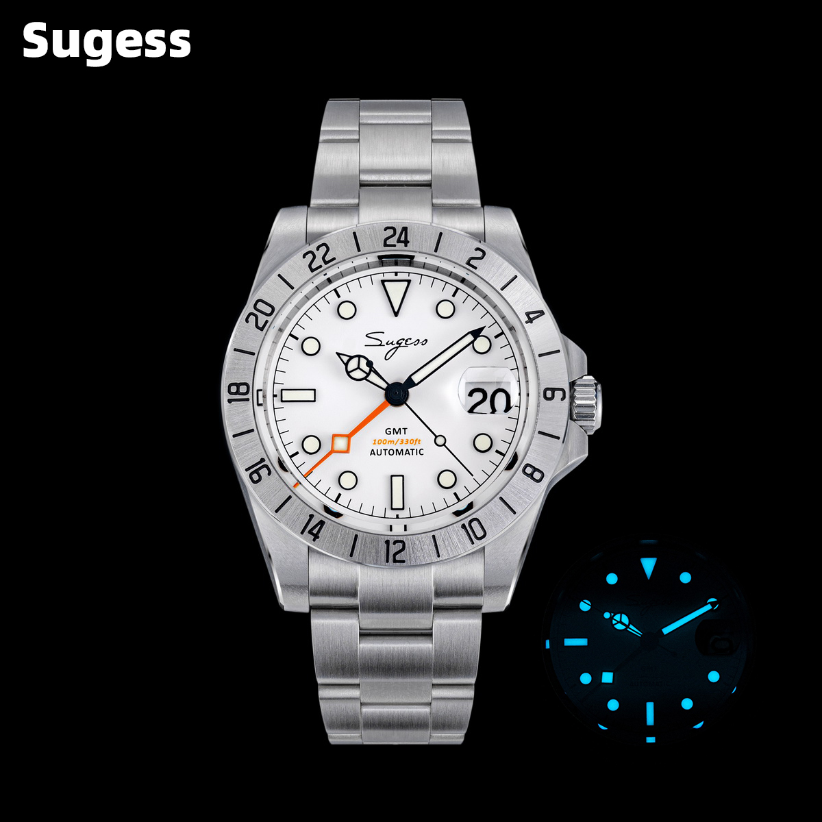 Rolex Watch Submariner - Relógio Masculino Sugess GMT Automático Peacock