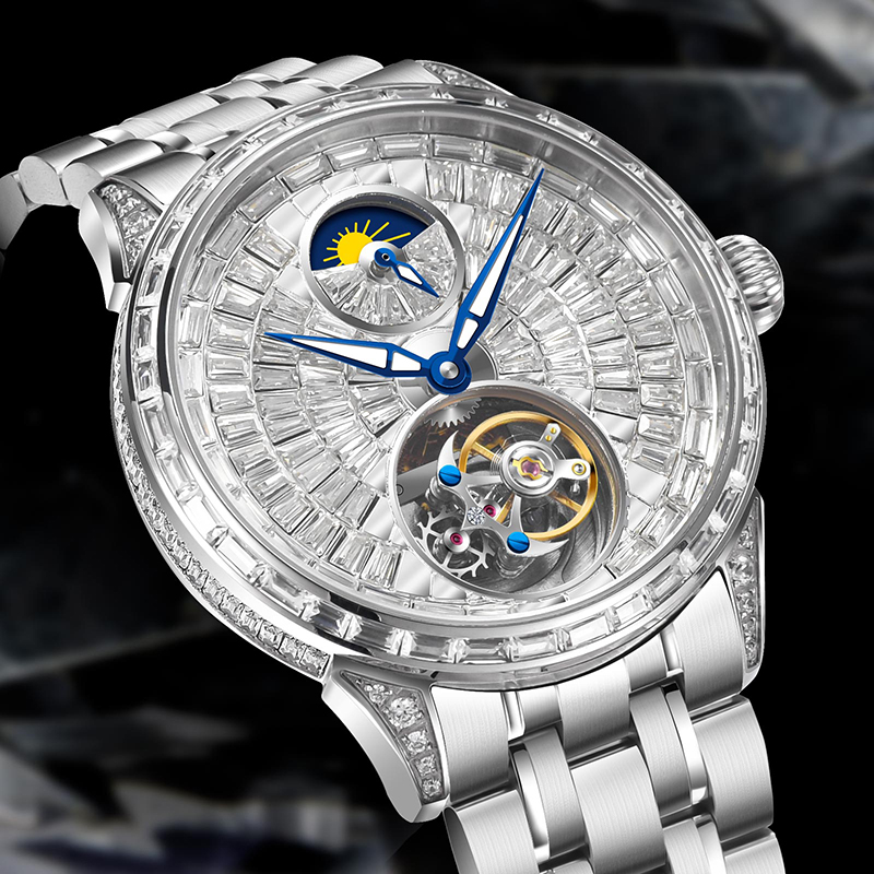Omega Watch Constellation - Relógio masculino mostrador de diamante cinto