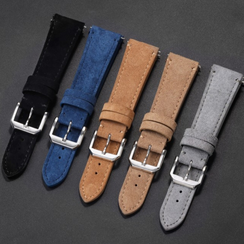 Suede Strap Watch - Pulseira de relógio de couro de
