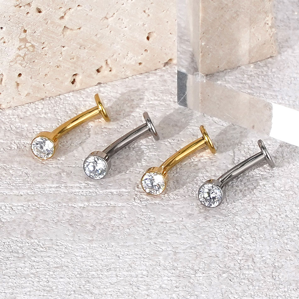 1/10 pçs titânio curvo umbigo  - Curved Spring Bar avaliação e preço