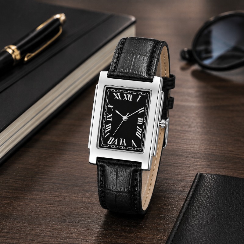 Relógio Analógico de Quartzo p - Leather Watch Band Men avaliação e preço