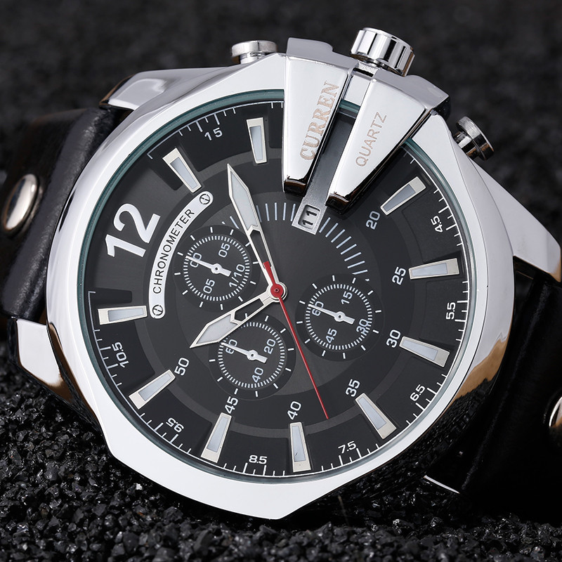 Curren relógios masculinos mar - Leather Watch Band Men avaliação e preço