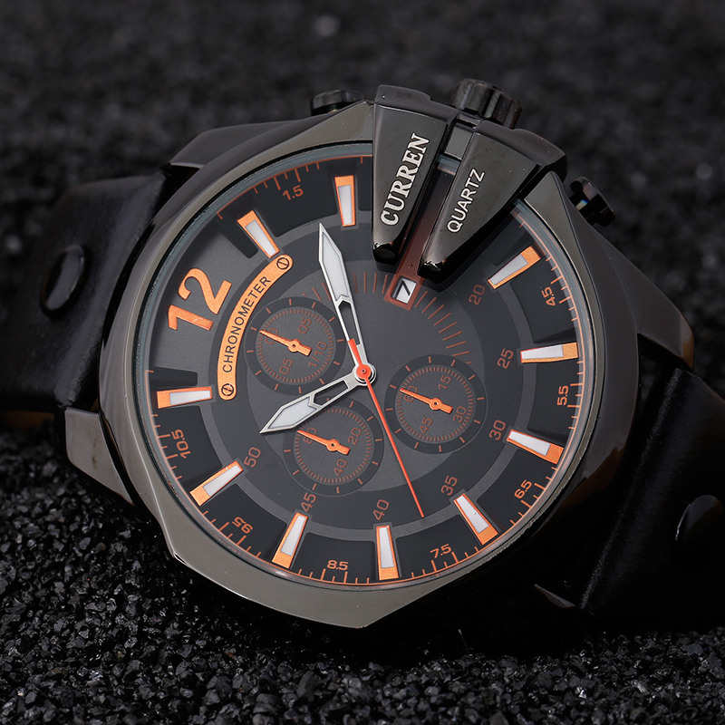 Curren relógios masculinos mar - Leather Watch Band Men avaliação e preço