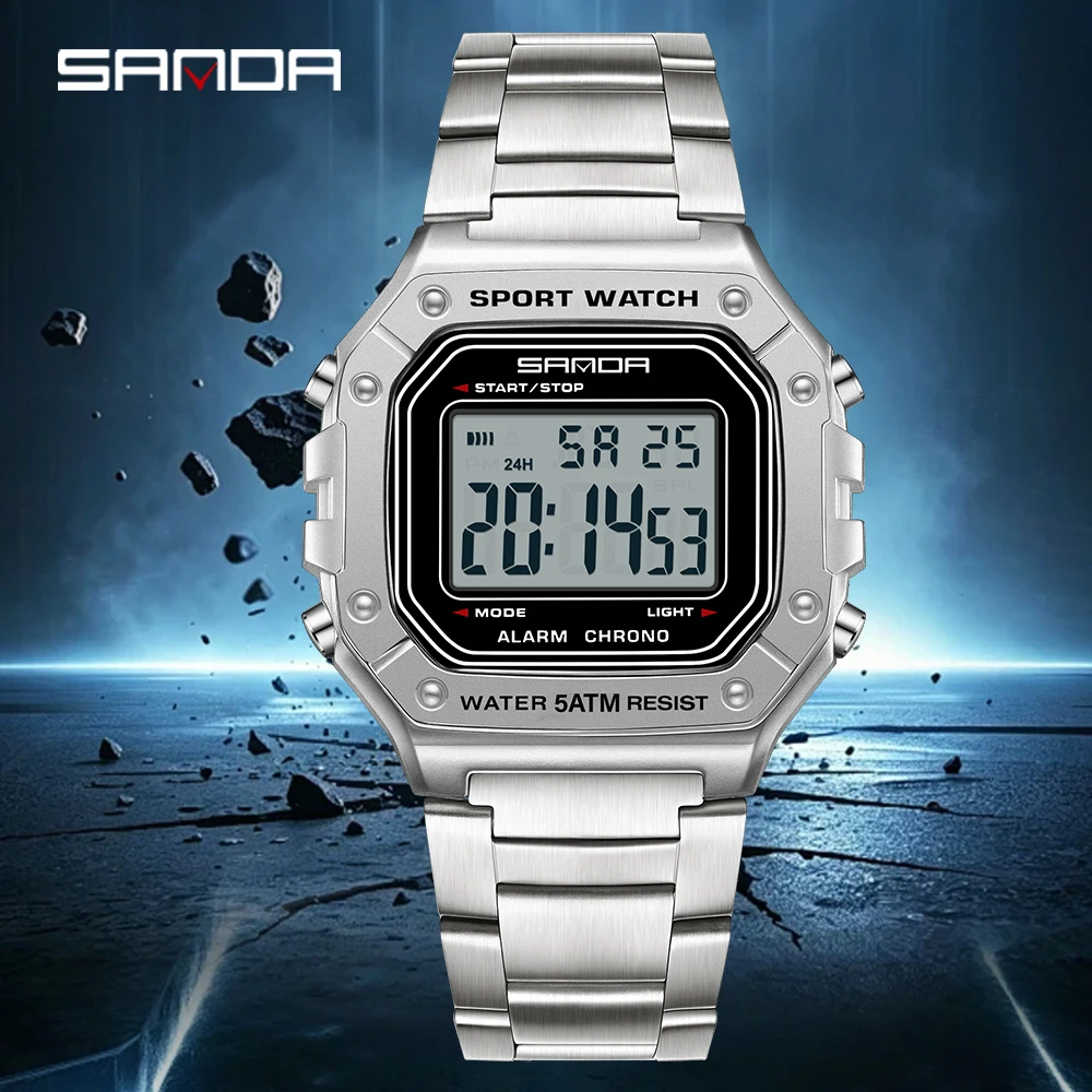 SANDA 2235 Relógio Eletrônico  - Stainless Bracelet Diver avaliação e preço