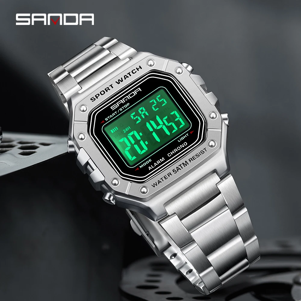 SANDA 2235 Relógio Eletrônico  - Stainless Bracelet Diver avaliação e preço