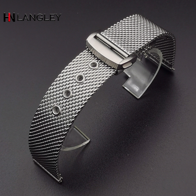 Pulseira de Malha Milanesa de  - Butterfly Clasp Deployant avaliação e preço