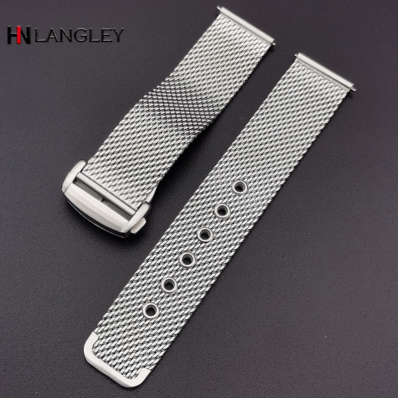 Pulseira de Malha Milanesa de  - Butterfly Clasp Deployant avaliação e preço